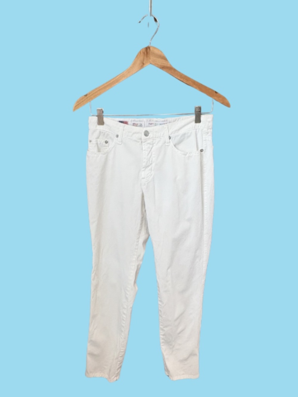 Vintage Fabrizio Gianni White Cotton Stretch Jeans - Made in USA - Size 4